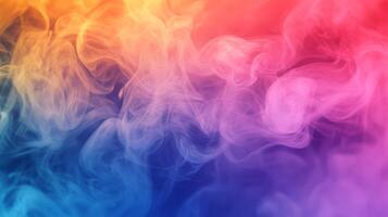 Abstract Swirls of Colorful Smoke photo
