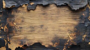 Burnt Paper with a Charred Edge and Fire Marks photo