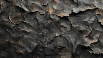 Close-up Texture of Crumpled, Dark, and Worn Paper photo