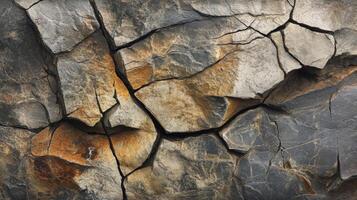 Cracked and Weathered Stone Surface photo