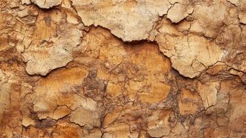 Close-up of Cracked and Peeling Bark on a Tree Trunk photo