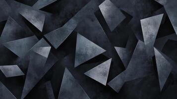 Abstract Geometric Pattern of Overlapping Metallic Triangles photo