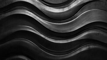 Abstract Black Wavy Pattern with Textured Surface photo
