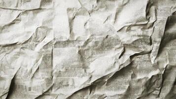 A Crumpled Page of Text, Printed in Black Ink on White Paper photo