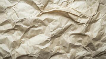 A Close-Up View of Crumpled Brown Paper photo