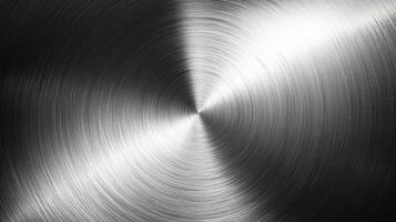 Circular Brushed Metal Surface with Gradient Light Reflecting photo