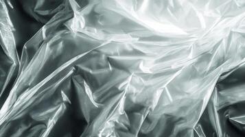 Abstract Draped Transparent Fabric with Subtle Shimmer photo