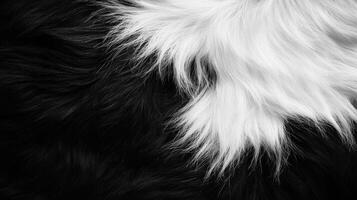 Black and White Fur Texture with a Sharp Division photo