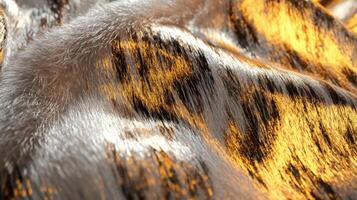 Abstract Close-Up of Metallic Fabric with Shimmering Gold Tones photo
