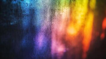 Abstract Blurred Rainbow Light Through Frosted Glass photo
