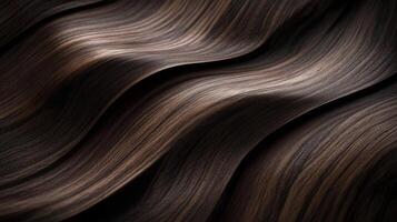 Abstract Wavy Pattern of Dark Brown Wood Grain photo