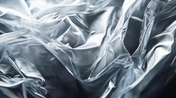 Abstract Texture of Crinkled Transparent Plastic photo