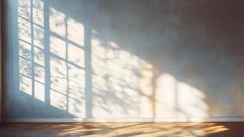 Light Streaming Through a Window Onto a Wall and Floor photo