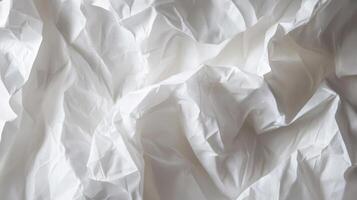Crumpled White Tissue Paper Texture photo
