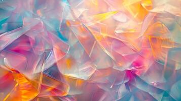Abstract Pastel Geometric Pattern with Shimmering Light photo