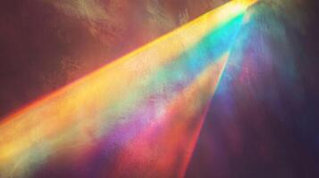 Abstract Rainbow Light Rays on Textured Surface photo