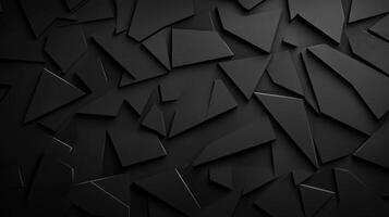 Abstract Black Geometric Pattern with 3D Texture photo