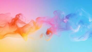 Abstract Colorful Smoke Swirls on a Gradient Background photo