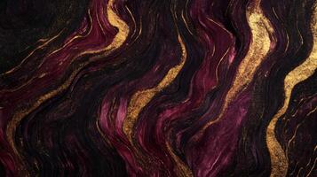 Abstract Swirling Red and Gold Marble Texture photo