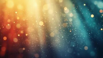 Abstract Background with Blurred Lights and Glowing Particles photo