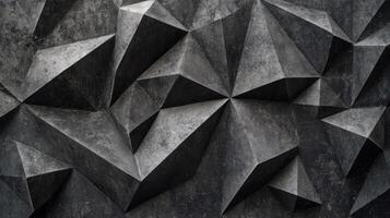 Geometric Abstract Concrete Wall with Sharp Angles and Depth photo