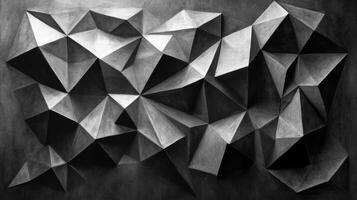 Abstract Graphite Drawing of Intersecting Geometric Shapes photo