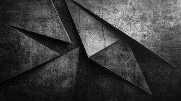 Abstract Geometric Pattern on Textured Black Surface photo