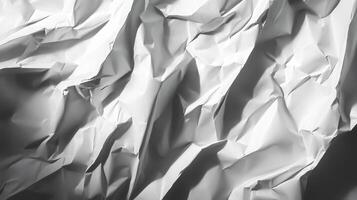 Abstract Wrinkled White Paper Texture photo