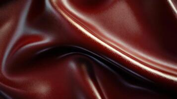 Smooth, Deep Red Leather Fabric with Subtle Light Reflection photo
