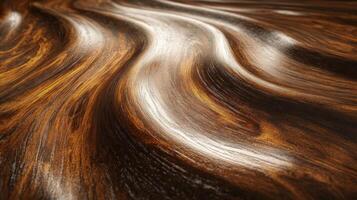 Wavy Brown Wooden Surface with Grain Patterns photo