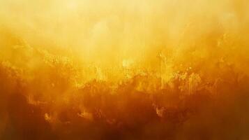 Abstract Golden Background with Textured Clouds photo