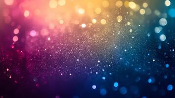 Abstract Blurred Background with Multicolored Glitter and Bokeh Lights photo