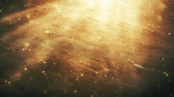 Abstract Golden Background with Sparkling Particles photo