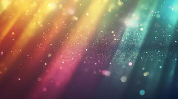 Abstract Background with Multicolored Glowing Lights and Glitter photo