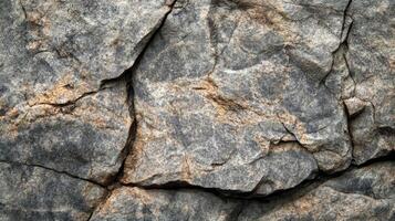 Close-up of a Cracked and Weathered Rock Surface photo
