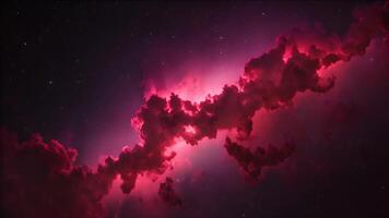 Crimson Nebula, the birth of stars within a vibrant nebula, where swirling clouds of red and pink gas illuminate the depths of space. video