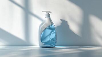 Laundry detergent mockup clean white background with sharp shadows perfect for household product branding photo