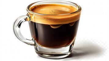 Double shot espresso cut out on an isolated simple minimalist background photo