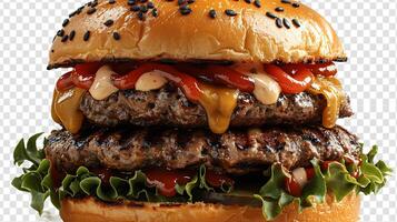 Berlin street art burger cut out on an isolated simple minimalist background photo