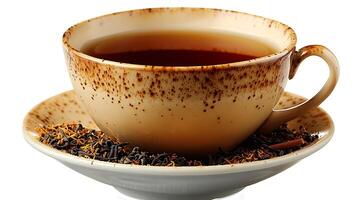 Robust Cup of Lapsang Souchong Tea bold cup of lapsang souchong tea known for its smoky flavor showcased elegantly in a minimalist setting photo