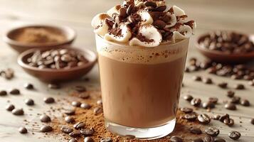 Rich Indulgent Mocha A decadent mocha combining espresso and chocolate for a delightful treat perfect for chocolate lovers photo