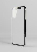 High-quality 3D rendered smartphone mockup with a blank screen, great for website showcases photo