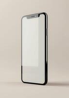Realistic high-quality smartphone mockup with a blank screen, 3D render ideal for branding photo