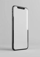3D render of a blank screen smartphone mockup, ideal for displaying brand designs, high-quality and realistic photo