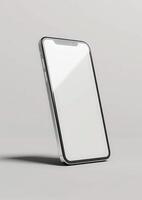 Realistic high-quality smartphone mockup with a blank screen, 3D render ideal for branding photo