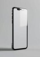 Realistic high-quality premium blank screen smartphone mockup, perfect for showcasing app designs, 3D render photo
