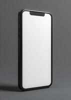 3D render of a blank screen smartphone mockup, ideal for displaying brand designs, high-quality and realistic photo