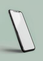 Showcase your app and website designs with a realistic high-quality smartphone mockup, 3D rendered blank screen photo