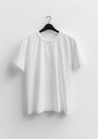 3D render of a T-shirt mockup on a plain white background for advertising photo