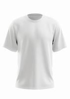 T-shirt mockup in 3D render on white background, suitable for brand ads photo